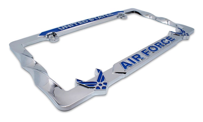 Elektroplate Officially Licensed â€“ United States Air Force Chrome-Plated 3D All-Metal Blue Font License Plate Frame Tag Holder for Cars/SUVs/Trucks Weather-Proof Automotive Accessory - Image 5